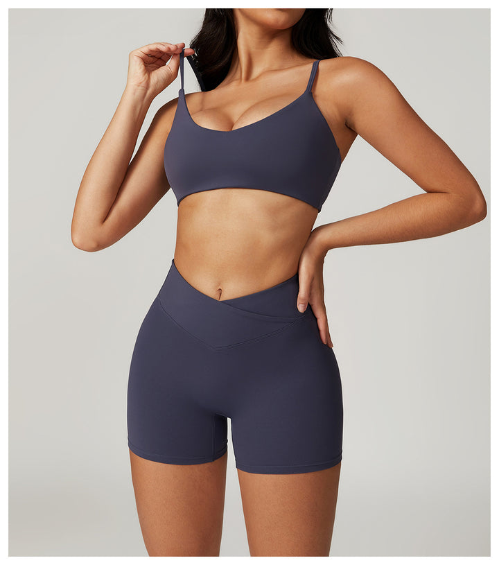 Sollinarry Sustainable Recycled Tight Quick Drying Yoga Suit Outer Wear Running Sports Short Sleeve Suit Beauty Back Workout Clothes Women