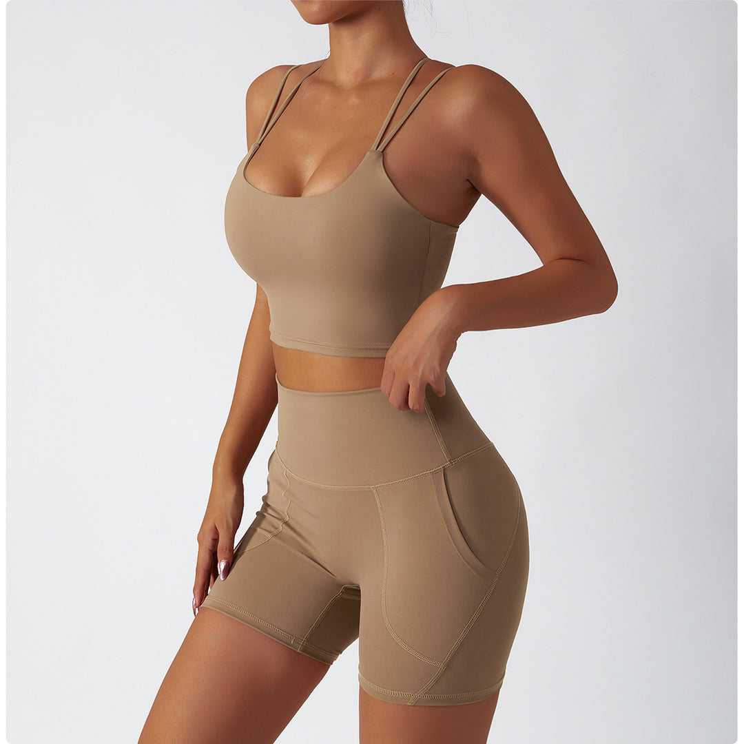 Yoga Suit Summer Breathable Training Sports Suit Women High Waist Hip Lift Running Fitness Clothes