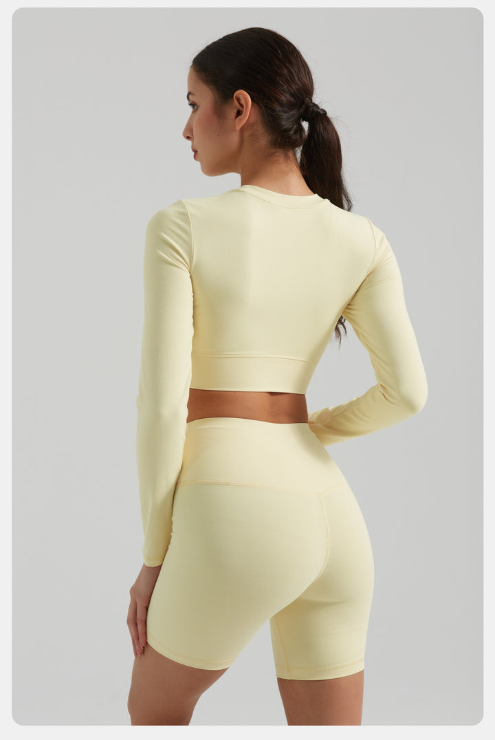 Yoga Pants Summer Nude Feel No Embarrassment Line Fifth Pants High Waist Peach Hip Riding Sports Fitness Running Shorts for Women
