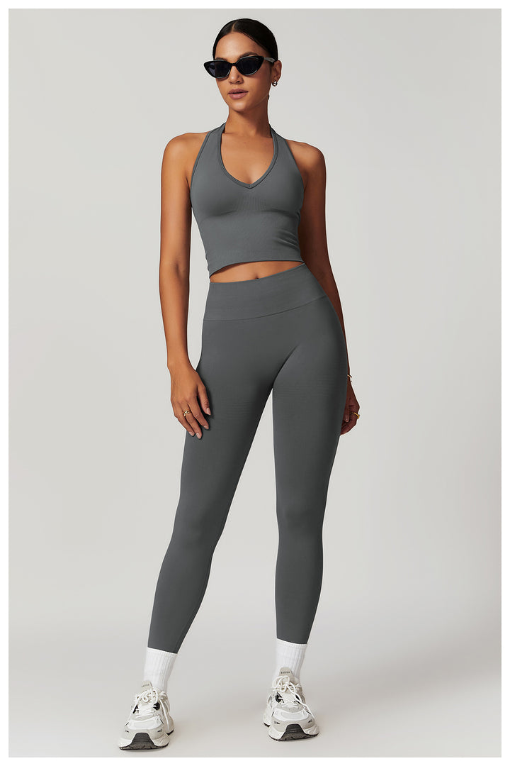 Sollinarry Tight High Waist Hip Raise Yoga Pants Thread Waist Belly Contracting Fitness Pants Women Outer Wear Running Workout Pants