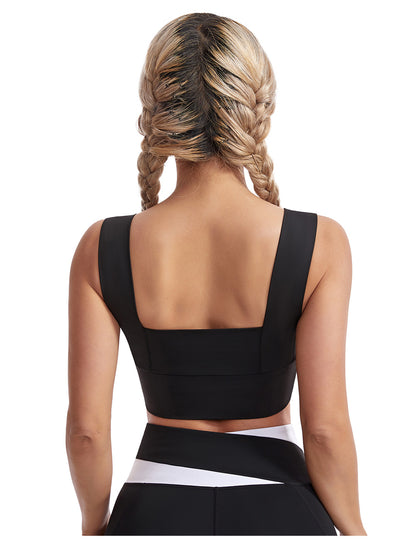 Sports Underwear Women Vest Shockproof Push Up Workout Bra Nude Feel Wireless Beauty Back Yoga Jacket