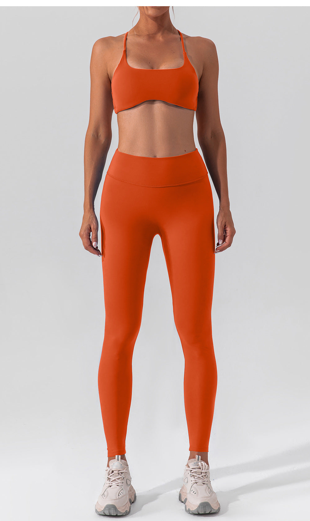 High Waist Stretch Brushed Nude Feel Yoga Pants Hip Lift Belly Shaping Slim Fit Fitness Pants Training Running Workout Pants Women