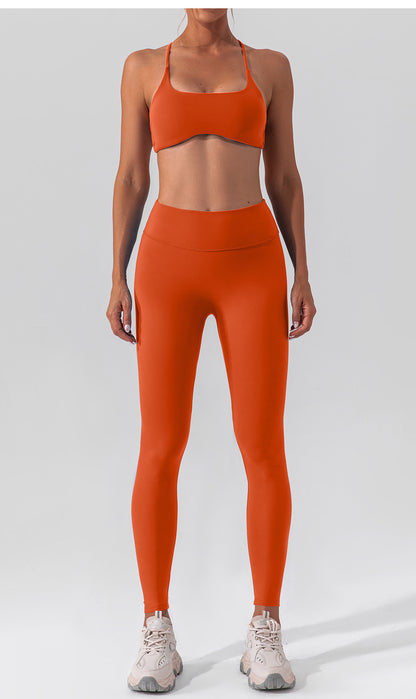 High Waist Stretch Brushed Nude Feel Yoga Pants Hip Lift Belly Shaping Slim Fit Fitness Pants Training Running Workout Pants Women