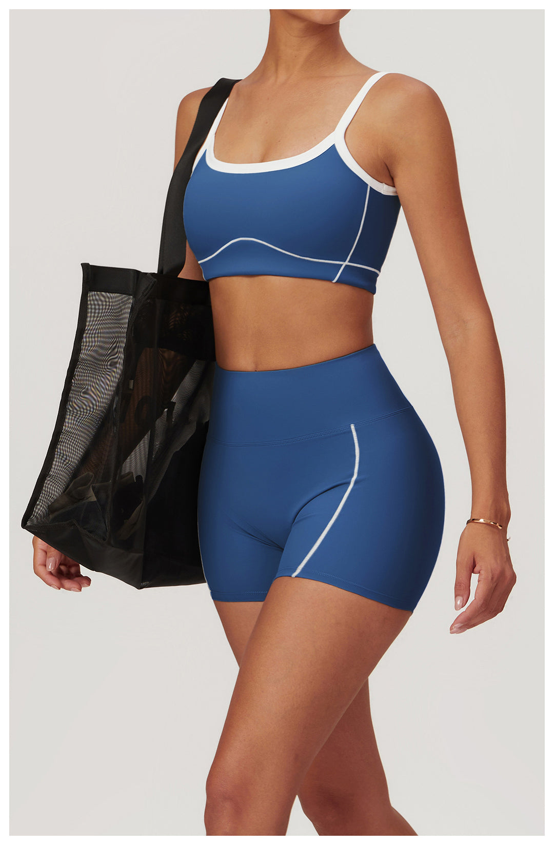 Sollinarry Nude Feel Tight Sports Underwear Large U Shaped Beauty Back Yoga Bra Women Inner Wear Outer Wear Workout Top