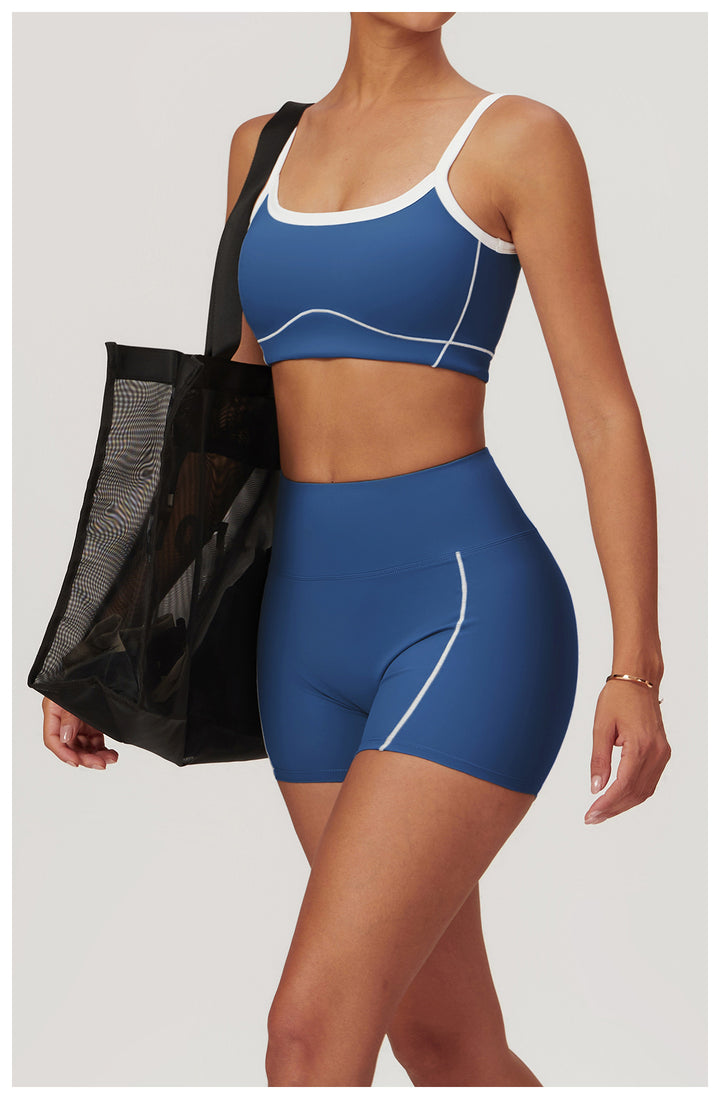 Sollinarry Nude Feel Tight Sports Underwear Large U Shaped Beauty Back Yoga Bra Women Inner Wear Outer Wear Workout Top