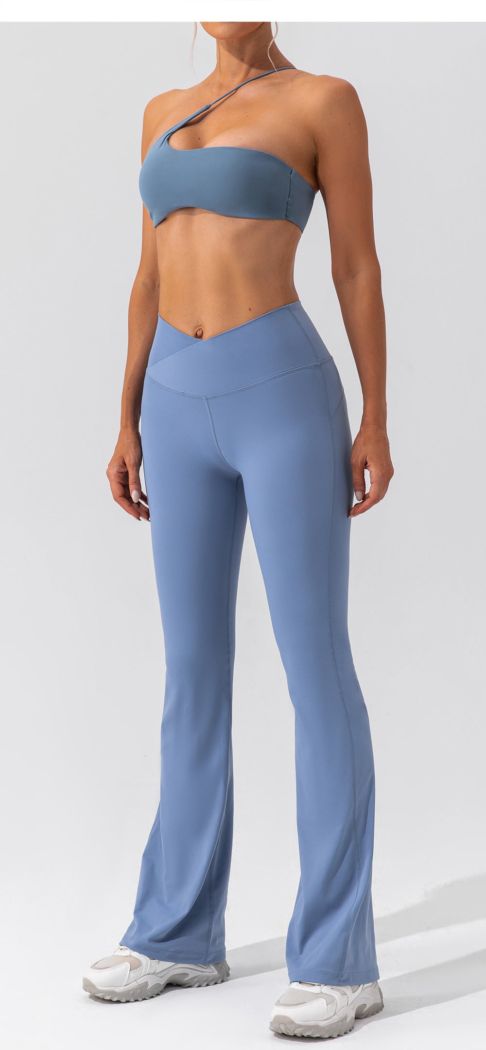 Tight Dance Wide-Leg Pants Hip Lifting High Waist Casual Flared Pants Fitness Sports Yoga Trousers