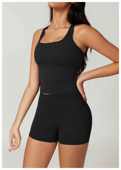 Sollinarry Brushed H Shaped Beauty Back Sports Vest Women Tight Quick Dry Casual Running Fitness Top Yoga Clothes