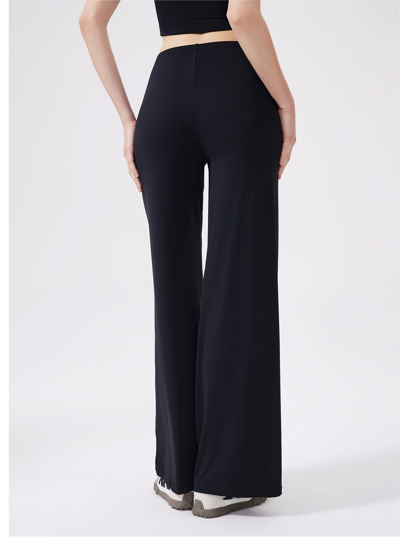 Cool Feeling Wide Leg Sports Trousers Antibacterial Loose Slimming Draping Effect Sports Pants Outdoor Running Yoga Pants Straight Leg Pants