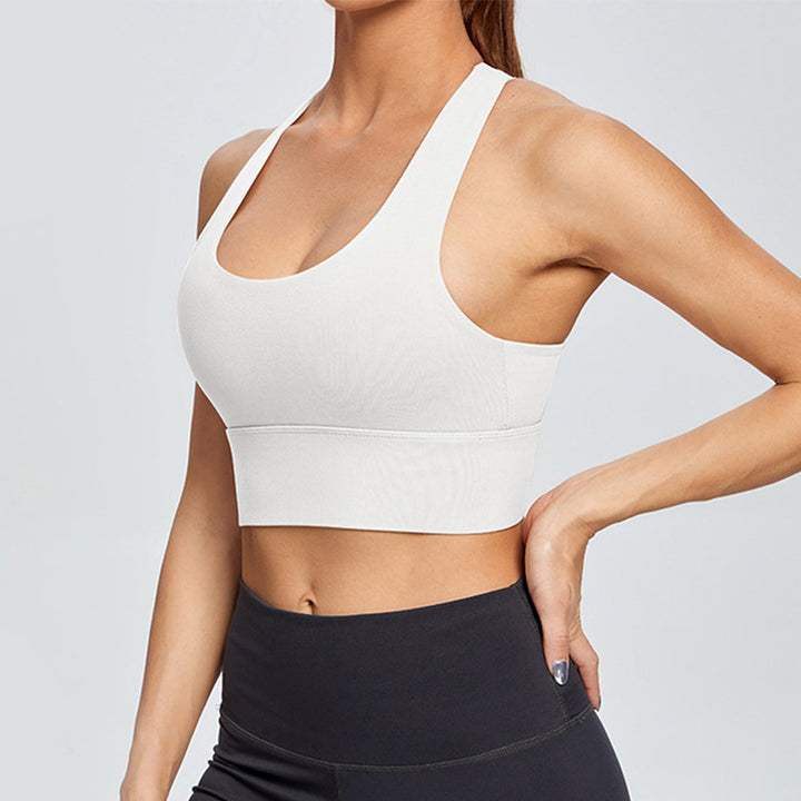 Shockproof Cross Back Running Workout Vest Women Push up High Strength Sports Yoga Bra Crisscross
