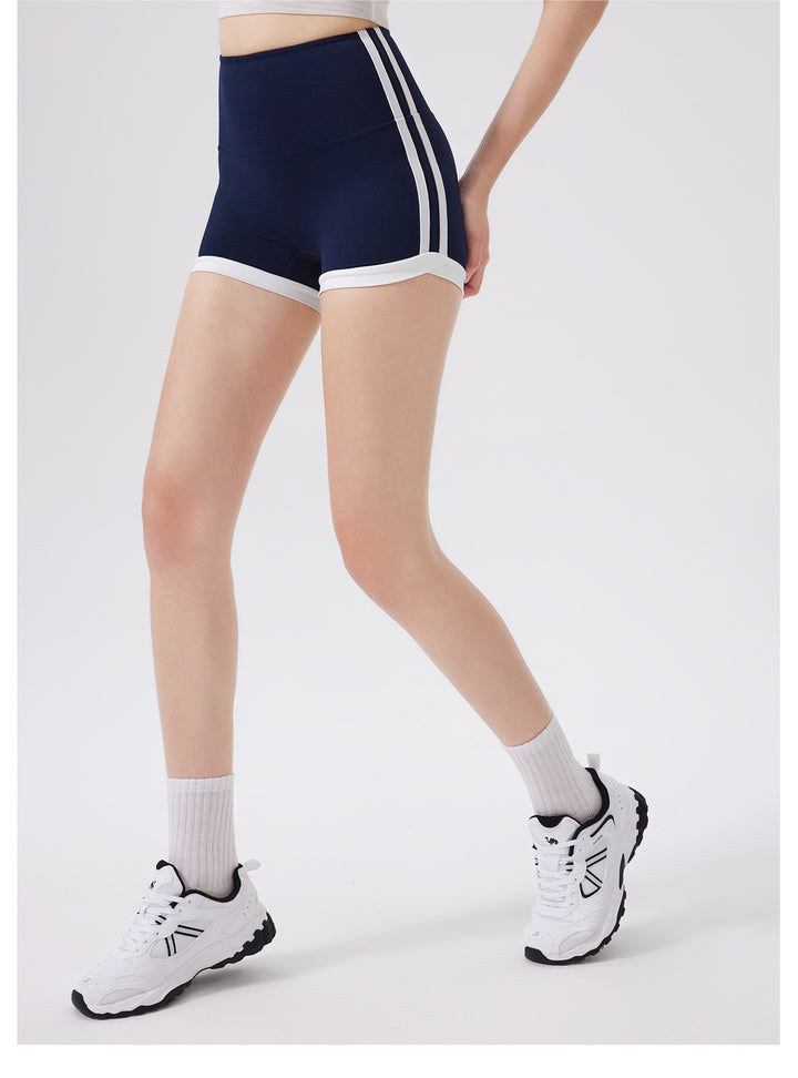 Contrast Color High Waist Peach Hip Lifting Zero Sense Pants No Embarrassment Line Sports Shorts Running Fitness Yoga Pants Women