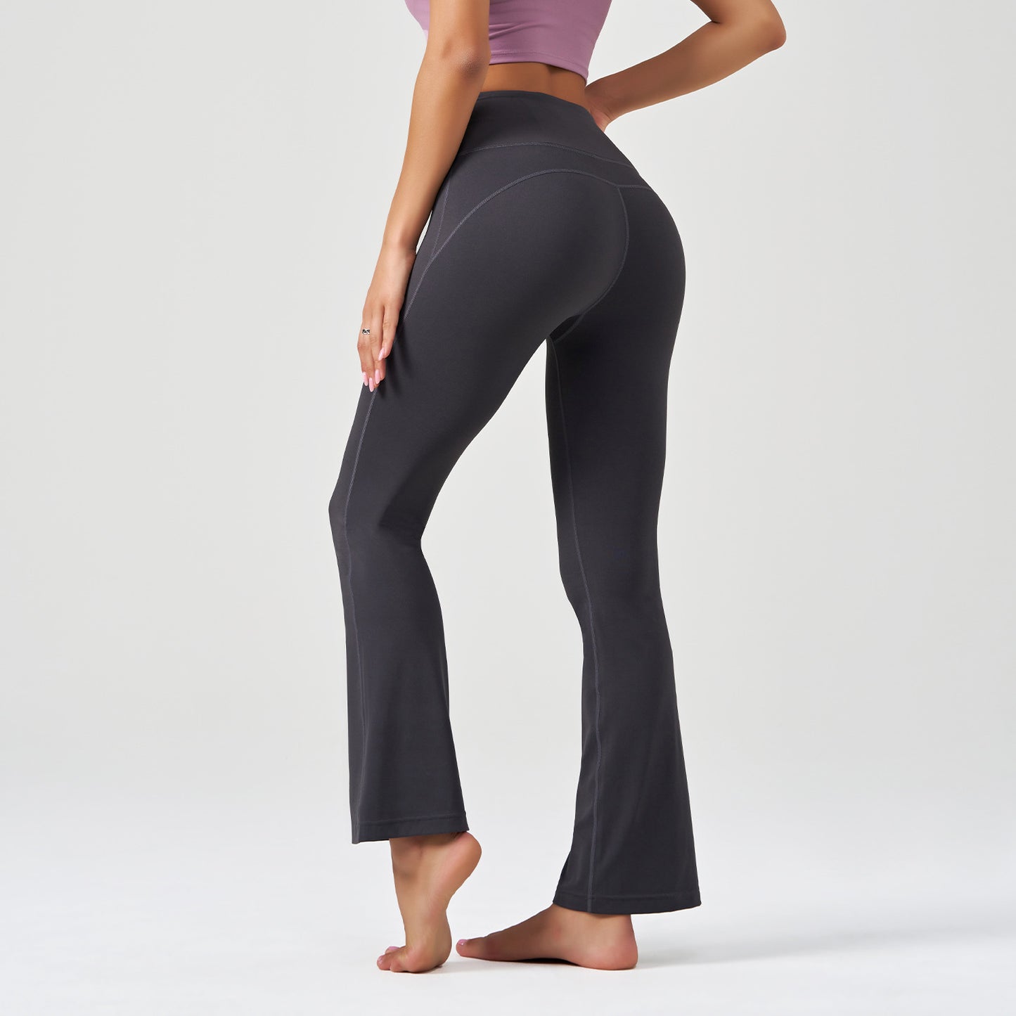 Yoga Pants Flared Pants Sports Peach High Waist Hip Lifting No Embarrassment Line Outer Wear Small Wide Leg Pants Women Summer