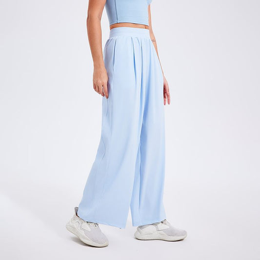 Quick Drying Sports Cool Pants Women Running Loose Fitted Figure Flattering Yoga Sun Protection High Waist Fitness Pants Outdoor