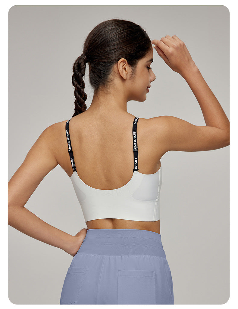 Medium Tenacity Sports Underwear Women One Piece Fixed Cup Yoga Bra Sports Running Workout Beauty Back Bra