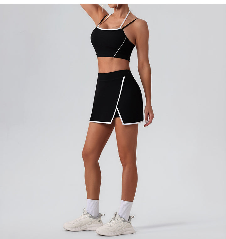High Waist Yoga Skirts Breathable Mini Culottes Running Fitness Tennis Anti Exposure Sports Tennis Skirt