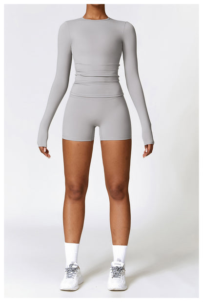 Long Sleeve Yoga Clothes High Strength Workout Clothes Pilates Running Sport Long Sleeve Top