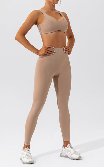 Spring Summer Nude Feel Yoga Pants Women Breathable Quick Drying Fitness Pants Hip Lifting Running Training Tight Sports Pants