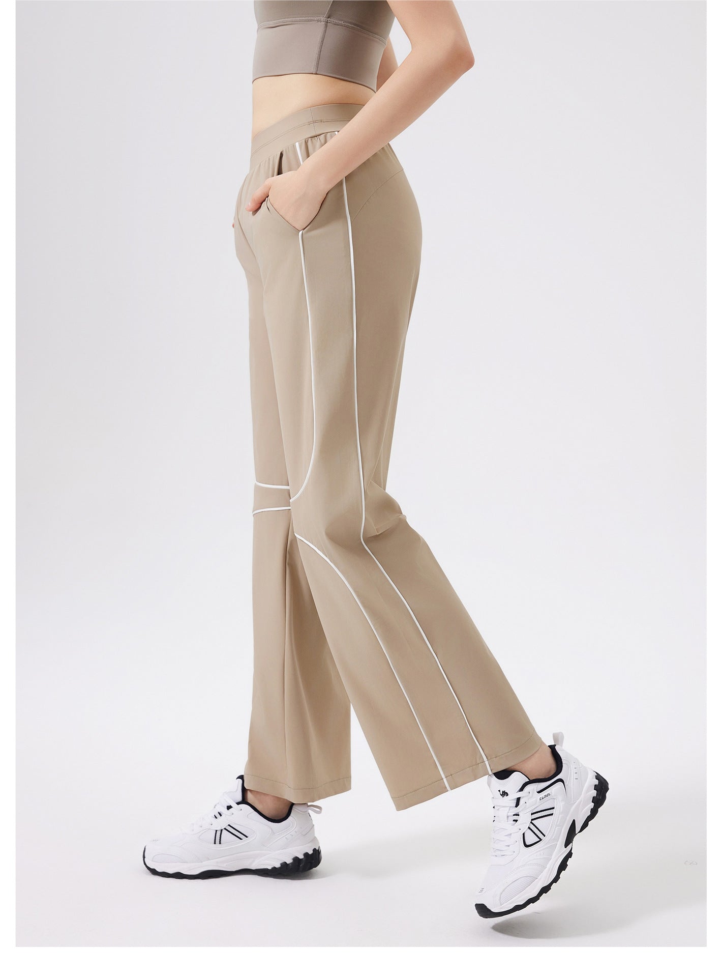 Quick Drying Sports Cool Pants Women Running Loose Fitted Figure Flattering Yoga Sun Protection High Waist Fitness Pants Outdoor