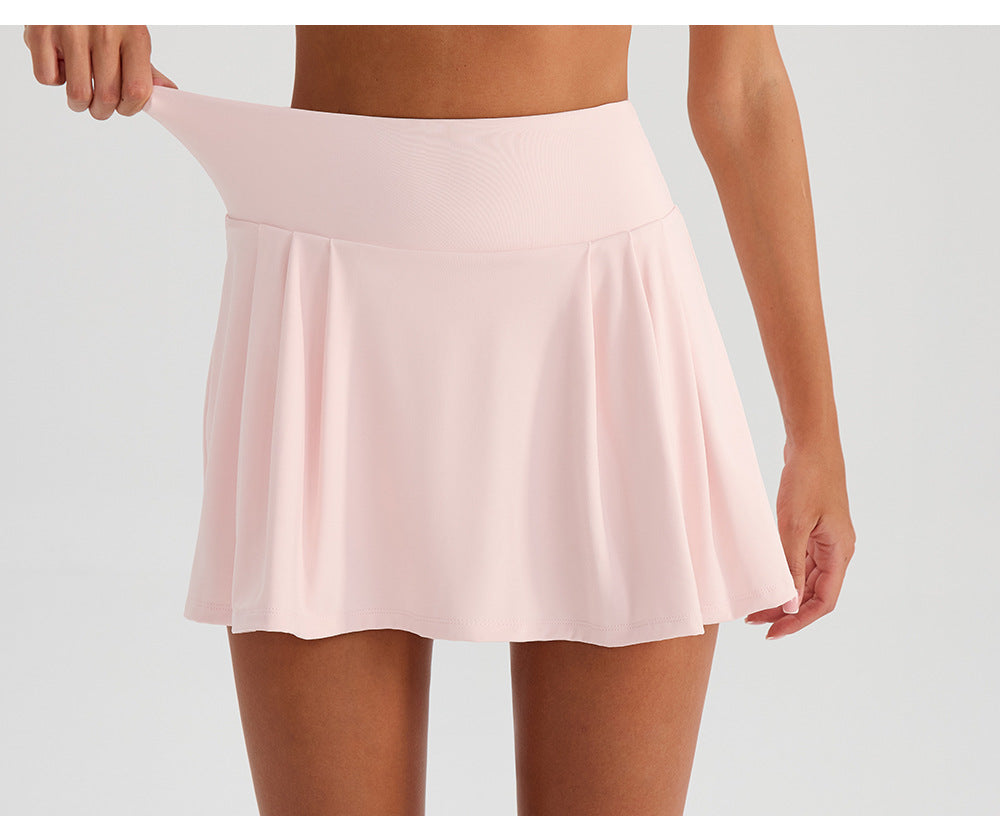 Spring Summer Quick Drying Badminton Half Length Tennis Culottes Anti Exposure Bottoming Outdoor Running High Waist Yoga Shorts