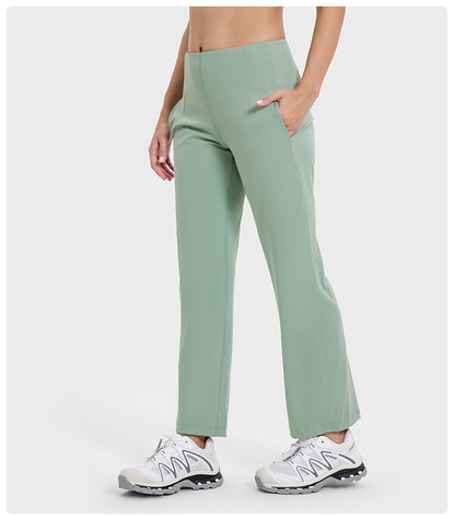 Loose Breathable High Elastic Lightweight Sweat Absorbent Sports Pants Yoga Quick Drying Running Fitness Pants Ice-Feeling Casual Pants for Women