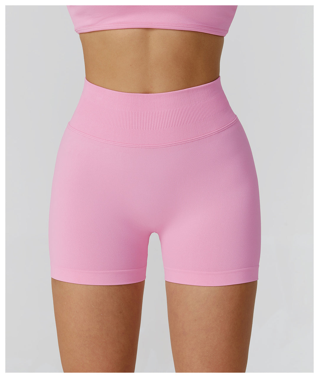 Sollinarry Seamless Yoga Shorts High Waist Pleated Peach Hip Slim Fitness Clothes Outdoor Running Exercise Shorts