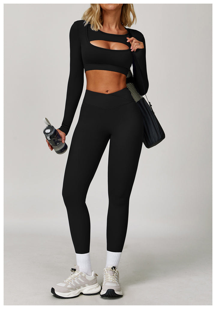 Sollinarry Nude Feel Yoga Pants Cross High Waist Tight Casual Trousers Running Sports Fitness Yoga Pants Yoga Pants