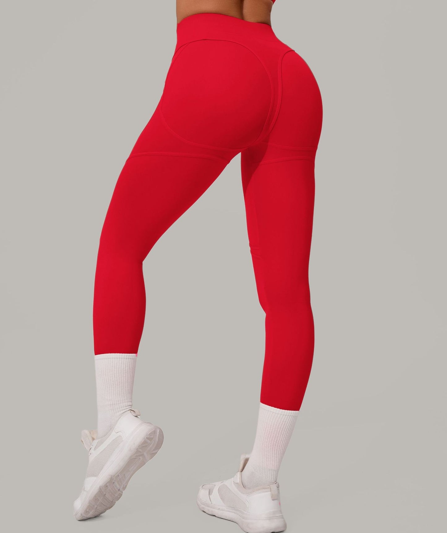Autumn Sand High Waist Hip Lift Brushed Yoga Pants Running Quick Drying Fitness Pants Waist Slimming Hip Tight Sports Pants