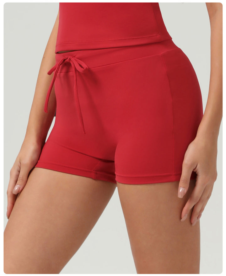 Nude Feel Hip Lifting Yoga Shorts High Waist Belly Contracting Fitness Pants Women Quick Drying Tight Sports Running Shorts