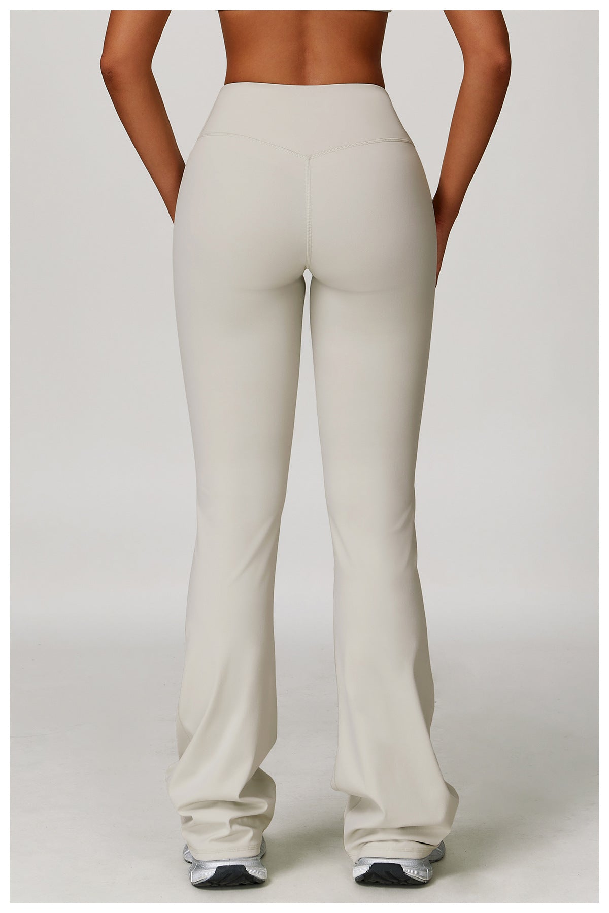 Sollinarry Brushed High Waist Yoga Trousers Tight Wide Leg Bell Bottoms Running Sports Fitness Bootcut Trousers