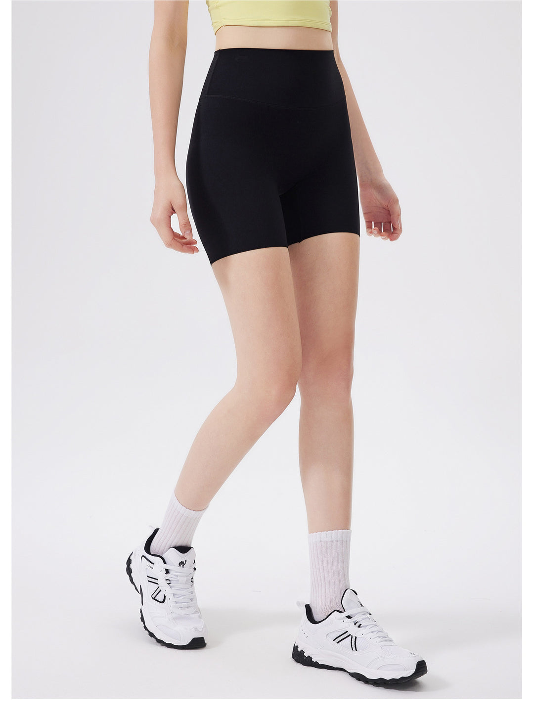 Hip Lifting No Size Nude Feel Yoga Shorts Women High Waist Belly Contracting Sports Hip Shaping Fitness Short Length Pants Cycling Pants