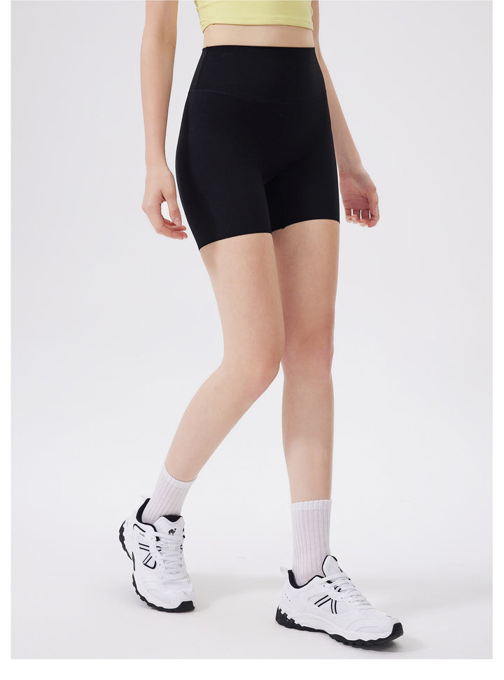Hip Lifting No Size Nude Feel Yoga Shorts Women High Waist Belly Contracting Sports Hip Shaping Fitness Short Length Pants Cycling Pants