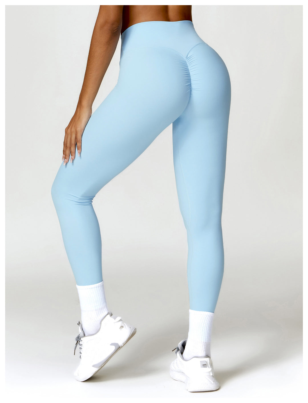 Yoga Pants Brushed Belly Contracting Hip Raise High Waist Fitness Pants Outer Wear Running Exercise Pants