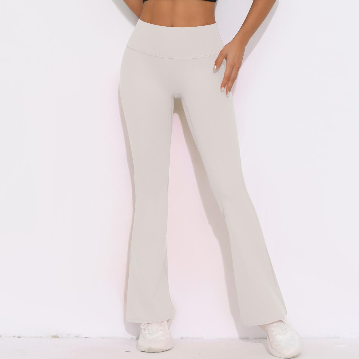 Internet Celebrity Breathable Brushed High Waist Stretch Hip Lift Casual Pocket Wide Leg Cropped Pants Running Fitness Yoga Leggings