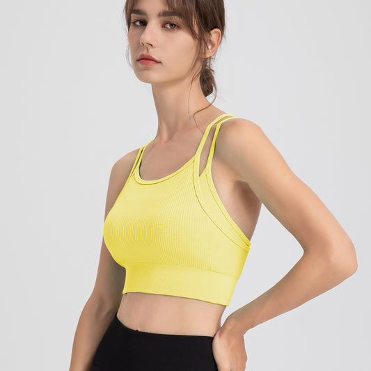 Two Piece Sports Underwear Yoga Workout Clothes Bra Vest