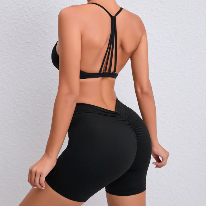 Quick Drying Nude Feel Yoga Suit Sexy Sports Running Fitness Clothes Suit Beauty Back Yoga Two Piece Set
