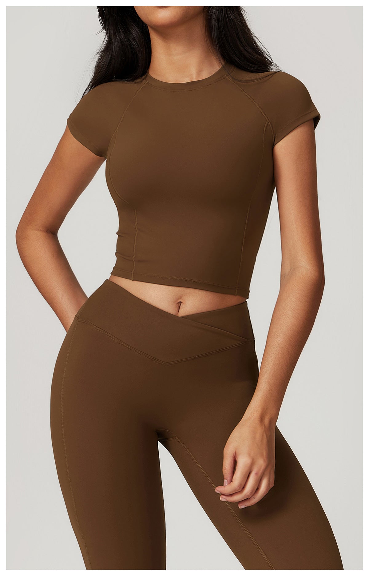 Sollinarry Eco Friendly Recycled High Strength Flying Sleeve Running Fitness Short Sleeved Sports T Shirt Women Tight Quick Drying Yoga Clothes