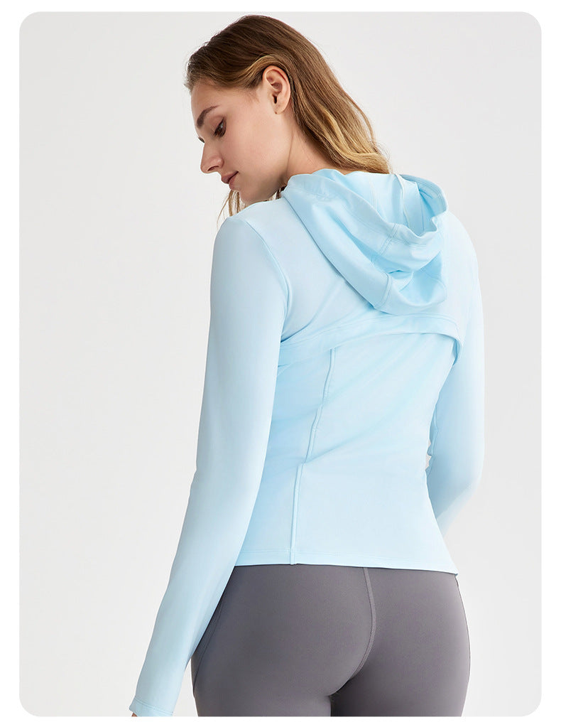 Raw Yarn Ice Feeling Hooded Sun Proof Top Women Slim Fit Slimming UV Protection UPF50 Outdoor Riding Sun-Protective Clothing
