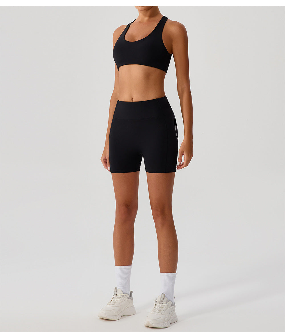 Cross Love Yoga Bra Women Sling with Chest Pad Outer Wear Workout Clothes Outdoor Sports Underwear