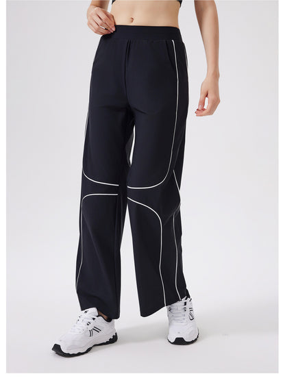Quick Drying Sports Cool Pants Women Running Loose Fitted Figure Flattering Yoga Sun Protection High Waist Fitness Pants Outdoor
