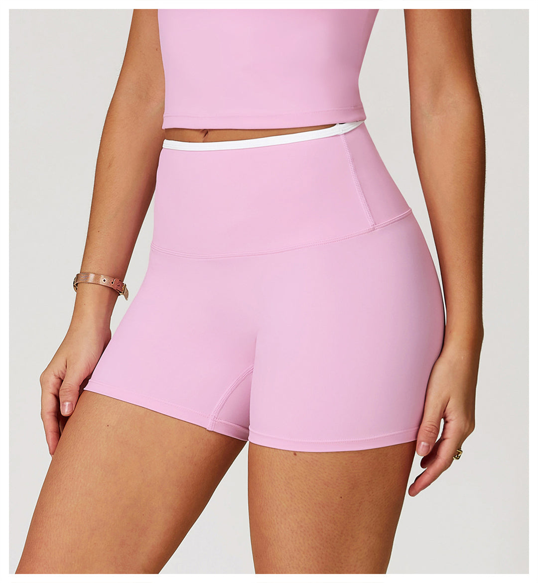Sollinarry Nude Feel Yoga Shorts Tight High Waist Quick Drying Shorts Sports Running Workout Shorts