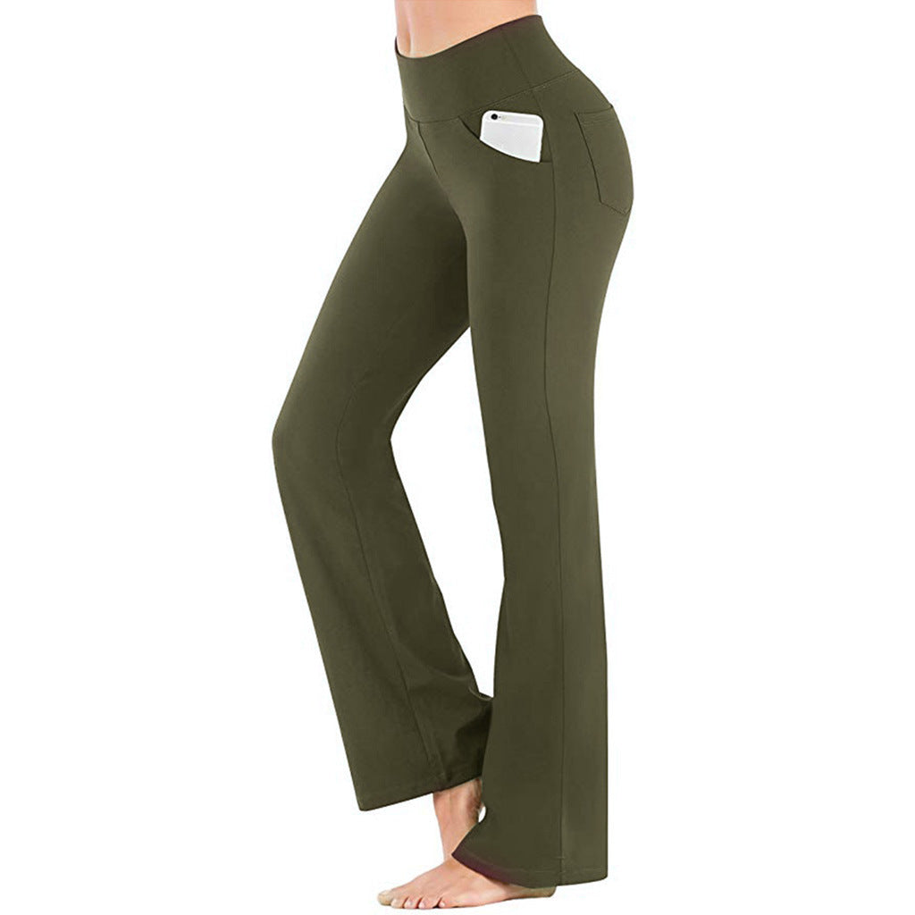 Wide Leg Pants High Waist Casual Girls Yoga Pants Plus Size