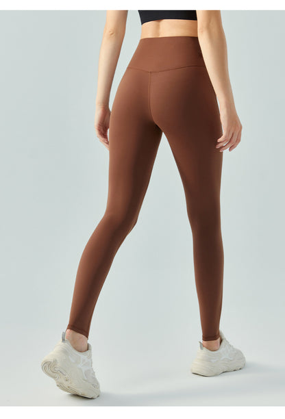 Winter Peach Hip Fitness Pants No Embarrassment Line High Waist Shaping Warm with Velvet Skinny Yoga Pants Women