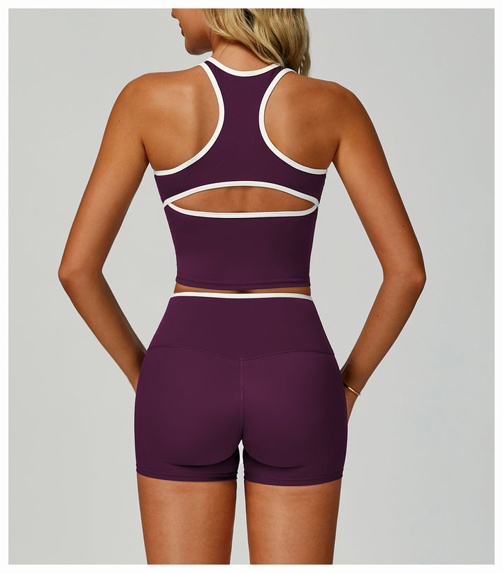 Women Feeling Hollow Out Cutout out Beauty Back Exercise Underwear Skinny Running Workout Clothes
