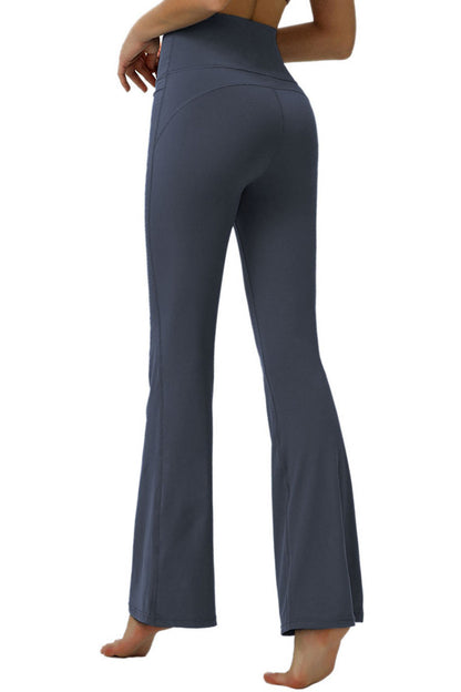 Yoga Pants Women High Waist Hip Lift Pro Tights Training Fitness Nude Feel Quick Drying Flared Sports Pants