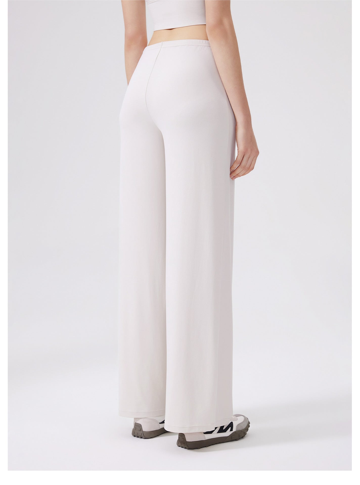 Cool Feeling Wide Leg Sports Trousers Antibacterial Loose Slimming Draping Effect Sports Pants Outdoor Running Yoga Pants Straight Leg Pants