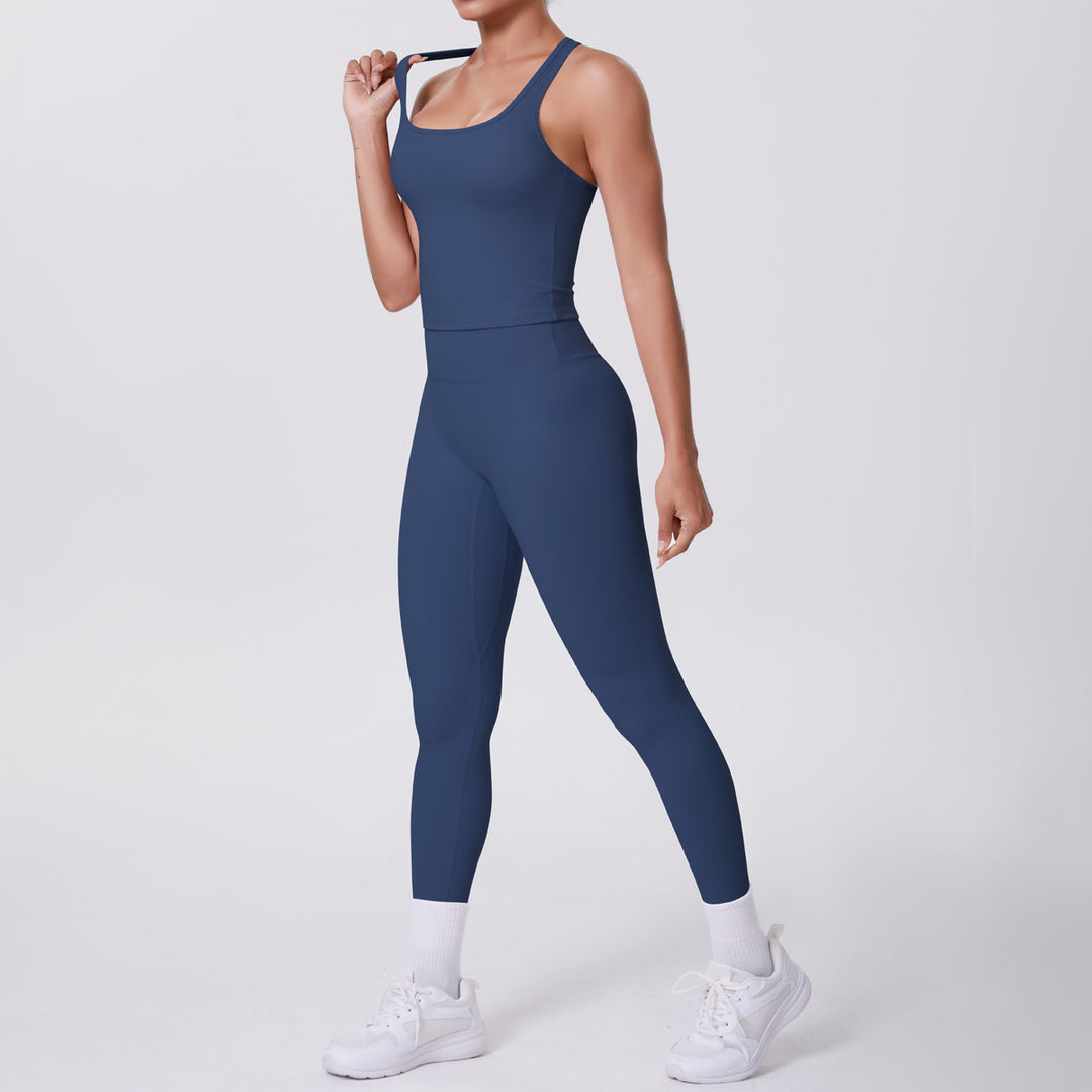 Brushed H Shaped Beauty Back Sports Vest Pants Tight Quick Dry Casual Running Fitness Yoga Wear Women