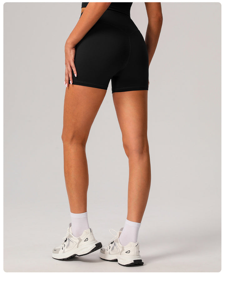 Slim Fit Sports Shorts High Waist No T Line Training Quick Drying Shorts Hip Lifting Running Fitness Yoga Shorts