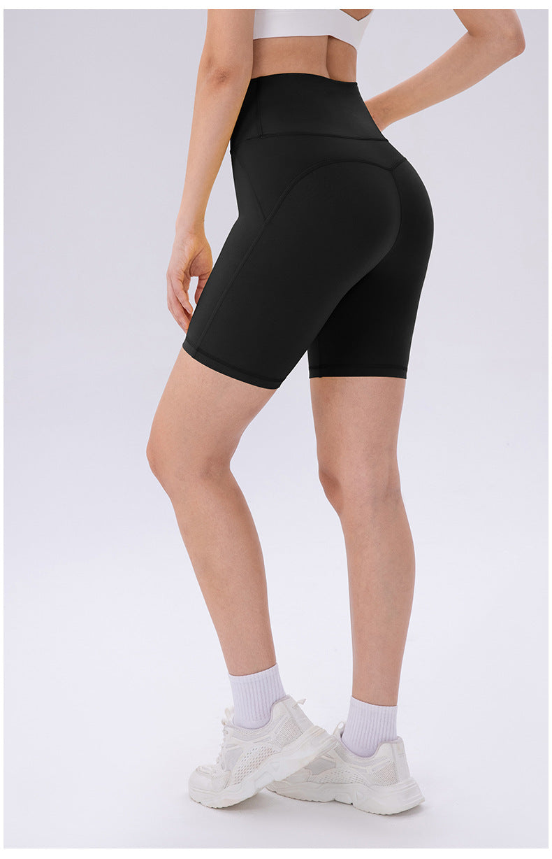 Yoga Shorts Women Skinny Hip Raise Sports Pants High Elastic Quick Drying Outdoor Running Workout Shorts