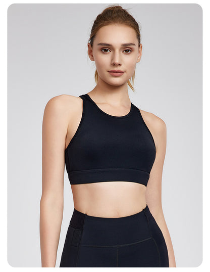 Sports Vest Women Fitness Fixed Cup Casual H Shaped Beauty Back Cool Inner Bra Short Sleeveless Yoga Bra