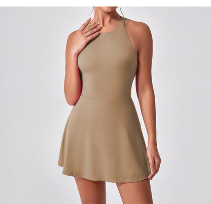 Sports Dress Slimming Anti Emptied Quick Drying Feather Tennis Beauty Back Fitness Yoga Dress