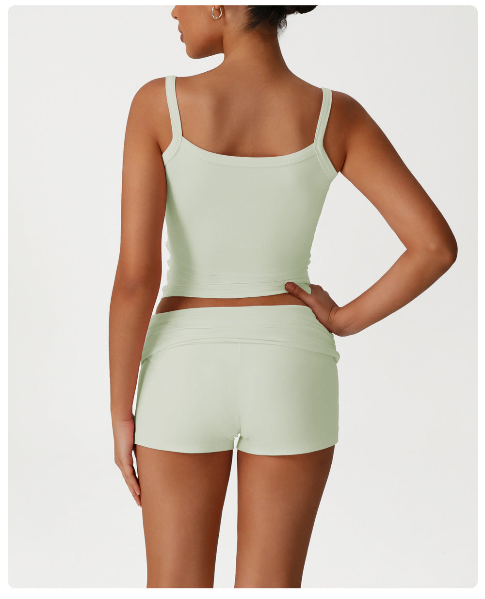 Yoga Pants Shorts Sexy Workout Clothes Pleated High Waist Sports Casual Bum Lift Shorts